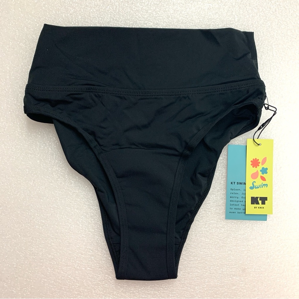 Knix Teen Leakproof High Rise Bikini Swim Bottom - Black